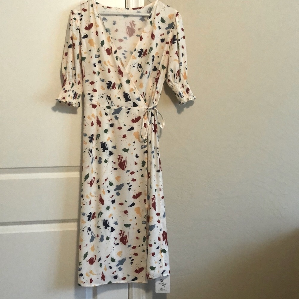 midi wrap dress